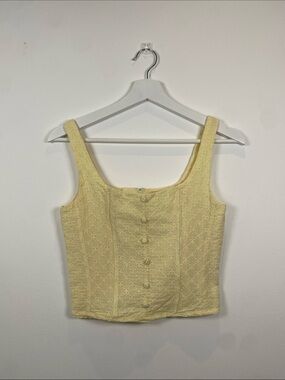 Gianni Bini Vintage XS - Butter Yellow Corset Crop Top